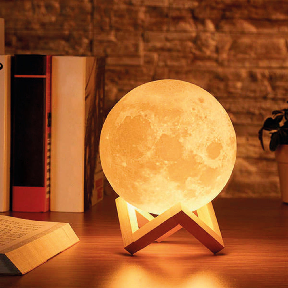 MoonLight 3D – Lámpara Luna Cromoterapéutica con 16 Colores