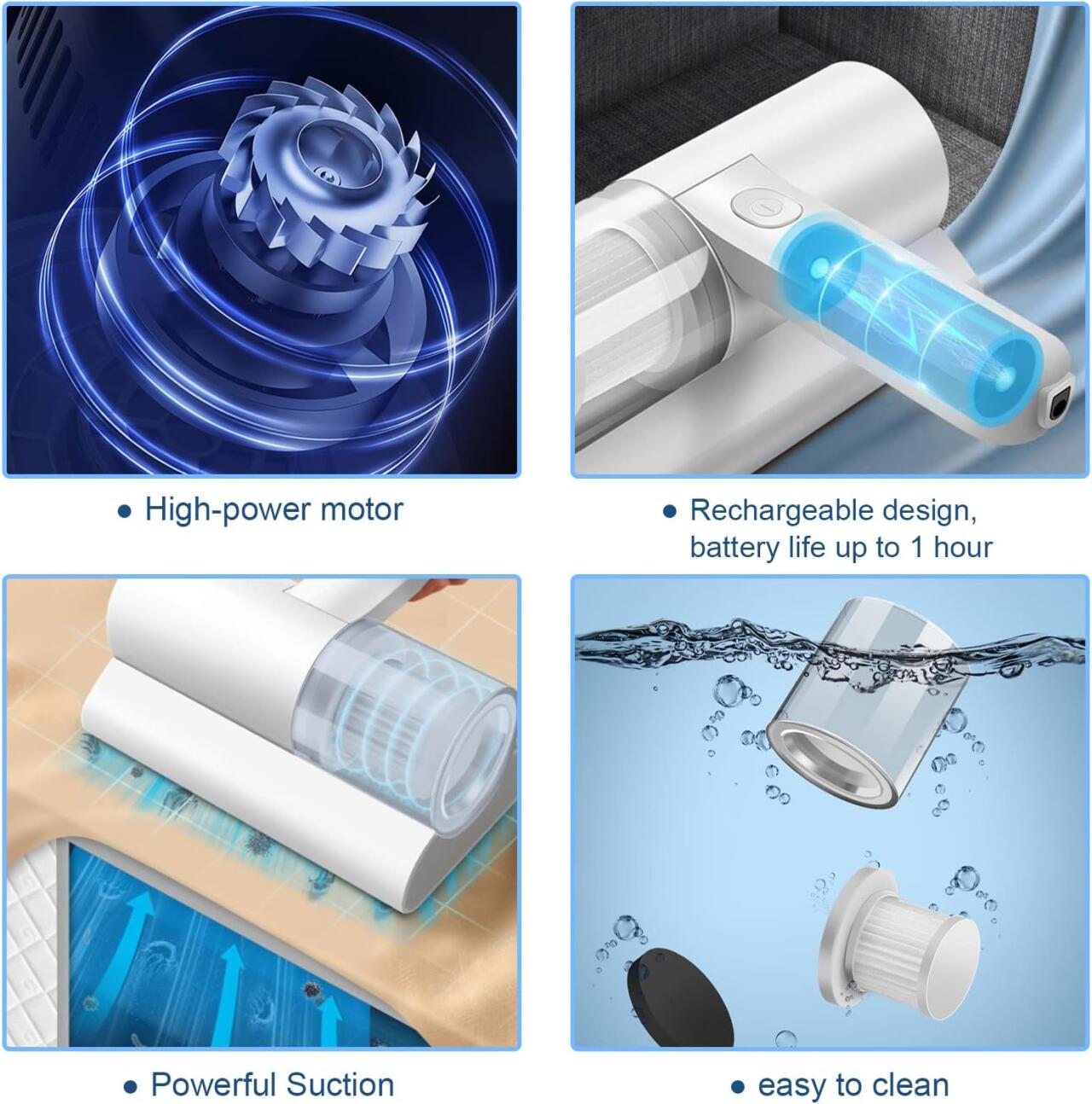 CleanAir Pro – Aspirador de Ácaros 2 en 1 300W