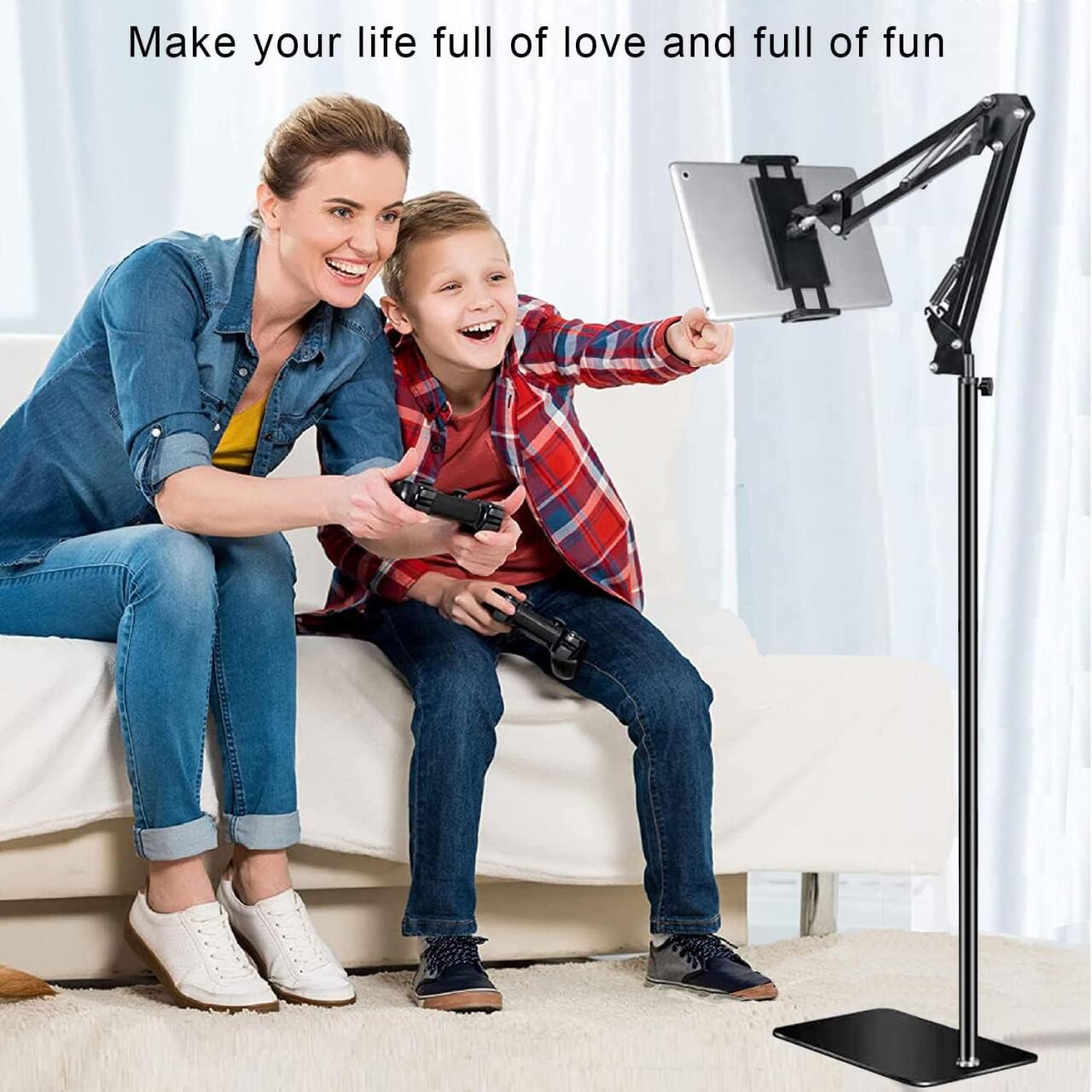 FlexiStand Pro – Soporte de Suelo Ajustable para Tablets y Smartphones
