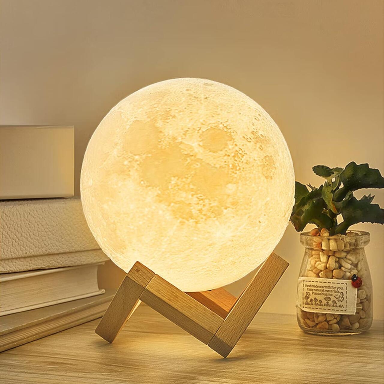 MoonLight 3D – Lámpara Luna Cromoterapéutica con 16 Colores