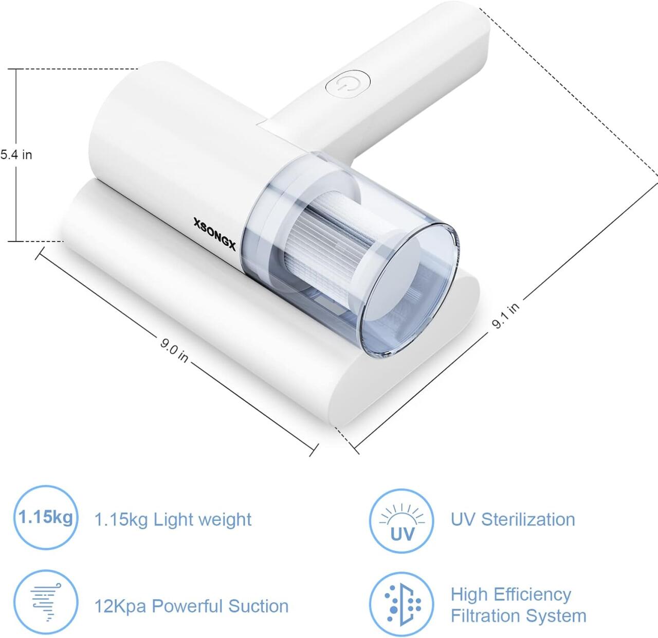 CleanAir Pro – Aspirador de Ácaros 2 en 1 300W