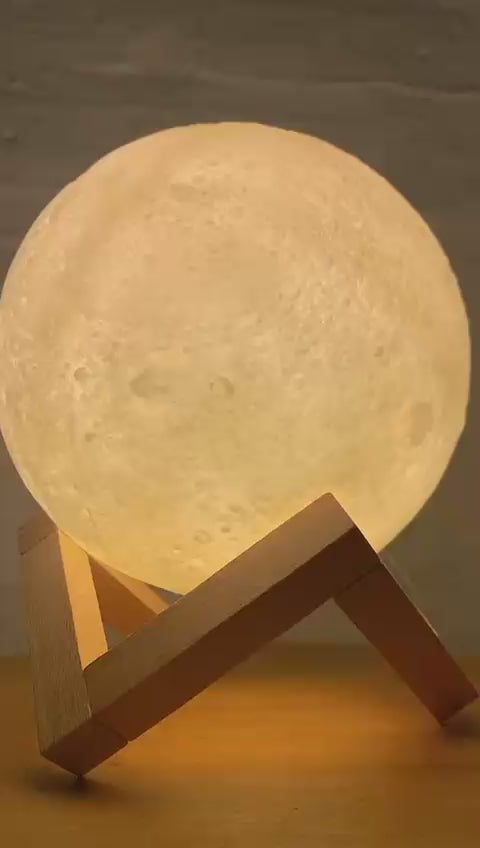 MoonLight 3D – Lámpara Luna Cromoterapéutica con 16 Colores