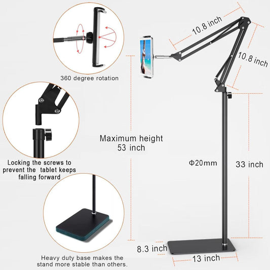 FlexiStand Pro – Soporte de Suelo Ajustable para Tablets y Smartphones