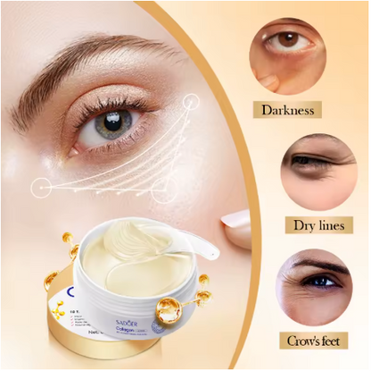 SADOER Máscara de Colágeno de Cristal para Ojos – Adiós Ojeras, ¡Hola Mirada Fresca!